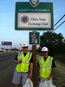 chico noon sign-hwy clean up